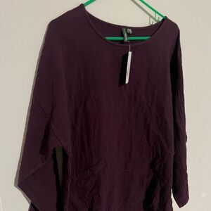 NWT Shannon Passero eggplant blouse xl
